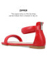 ფოტო #7 პროდუქტის Women's Peytonn Two Piece Puff Strap Flat Sandals