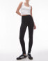 Topshop Tall high rise Jamie jeans in black Черный, W28 L36 - фото #10