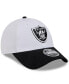 Men's White/Black Las Vegas Raiders 2024 NFL Training Camp 9FORTY Adjustable Hat