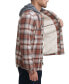 Фото #3 товара Men's Faux Sherpa Lined Flannel Shirt Jacket
