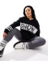 Threadbare Plus Ski hooded jumper in monochrome