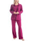 ფოტო #1 პროდუქტის Women's 3-piece Quilted Lounge Set