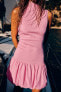 Фото #3 товара Платье объемного кроя в рубчик ZARA