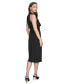 Фото #2 товара Women's Cowlneck Sleeveless Side-Ruched Dress