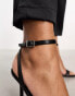 Фото #8 товара ASOS DESIGN Nali barely there heeled sandals in black PU