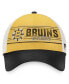 ფოტო #4 პროდუქტის Men's Gold, Black Boston Bruins True Classic Retro Trucker Snapback Hat