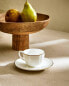 Bone china coffee cup with rim