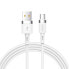 Фото #1 товара Kabel przewód USB - USB-C 2.4A 1.2 m biały