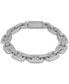 ფოტო #3 პროდუქტის Cubic Zirconia Pavé Puffed Mariner Link Chain Bracelet in Sterling Silver, Created for Macy's