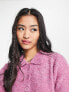 Фото #2 товара Vero Moda fluffy button through knitted top in pink