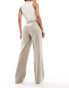 JJXX linen blend high waisted tailored trouser in beige