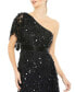 ფოტო #3 პროდუქტის Women's Asymmetric Beaded One Shoulder Gown