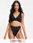 Фото #1 товара ASOS DESIGN Tall – Mix and Match – Tanga-Bikinihose in Schwarz mit hohem Bund und hohem Beinausschnitt