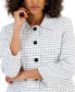 Women's Checkered Button-Front Jacket & Sheath Dress Suit