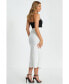 ფოტო #3 პროდუქტის Women's Scuba Crepe Contrast Midi Dress