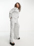 Фото #4 товара ASOS DESIGN co-ord oversized plisse shirt in silver