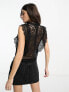 Only lace detail top in black