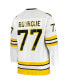 Фото #2 товара Men's Ray Bourque White Boston Bruins Big and Tall Captain Patch Blue Line Player Jersey