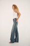 Джинсы с высокой посадкой trf wide leg ZARA