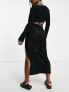 Фото #2 товара 4th & Reckless Kezia crochet knit skirt co-ord in black
