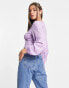 Фото #2 товара Monki v neck long sleeve top in lilac