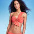 Фото #1 товара Women's Lightly Lined One Shoulder Twist-Front Bow Tail Bikini Top - Shade &
