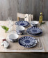 Фото #7 товара Bluefjord Floral 4 Piece Coupe Salad Plates Set, Service for 4