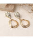 ფოტო #2 პროდუქტის Women's Dented Drop Earrings