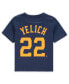ფოტო #4 პროდუქტის Infant Boys and Girls Christian Yelich Navy Milwaukee Brewers Player Name and Number T-shirt