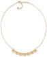 Фото #2 товара Patricia Nash gold-Tone Seven Pavé Rose Statement Necklace, 17" + 2" extender