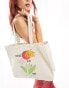 Фото #4 товара ASOS DESIGN canvas tote bag with cest la vie print in multi