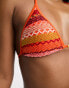 Фото #2 товара Dorina Porto Novo embroidered triangle bikini top in multi