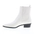 Bruno Magli Campo BW1CAMG8 Womens White Leather Slip On Chelsea Boots 9.5