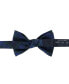 Фото #3 товара Men's Ives Green and Navy Blackwatch Plaid Silk Bow Tie