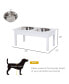 Фото #2 товара 10" Elevated Raised Dog Feeder Stainless Steel Double Bowl Food Water