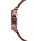 ფოტო #3 პროდუქტის Women's Elise Swiss Tri-Time Bronze Ion-Plated Stainless Steel Bracelet Watch 33mm