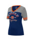 ფოტო #3 პროდუქტის Women's Navy, Heathered Gray Auburn Tigers There You Are V-Neck T-shirt