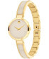 ფოტო #2 პროდუქტის Women's Moda Swiss Quartz Taupe Ceramic Gold-Tone Yellow PVD Watch 24mm