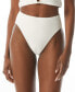 ფოტო #1 პროდუქტის Women's Textured High-Waisted Bikini Bottoms