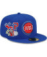 ფოტო #2 პროდუქტის Men's Blue Detroit Pistons City Cluster 59FIFTY Fitted Hat