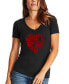 ფოტო #1 პროდუქტის Women's Shape of You Word Art V-Neck T-shirt