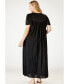 ფოტო #2 პროდუქტის Plus Size Only Necessities Long Silky Lace-Trim Gown