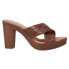 Фото #1 товара Roper Mika Floral Embossed Espadrille Block Heels Womens Brown Casual Sandals 0