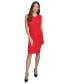 ფოტო #1 პროდუქტის Women's Sleeveless Scuba Crepe Sheath Dress