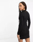 Фото #2 товара Urban Revivo cut out long sleeve mini dress in black