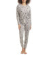 Фото #2 товара Women's Hacci Printed Pajama Set