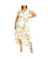 ფოტო #1 პროდუქტის Plus Size Flirty Tier Print Maxi Dress