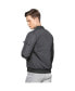 ფოტო #2 პროდუქტის Men's Carbon Black Zip-Front Jacket With Flap Pocket