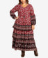 Фото #1 товара Plus Size Faye Tiered Maxi Dress