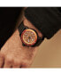 ფოტო #8 პროდუქტის Men's Cali Diver Ionic Plated Black Stainless Steel Watch 40MM